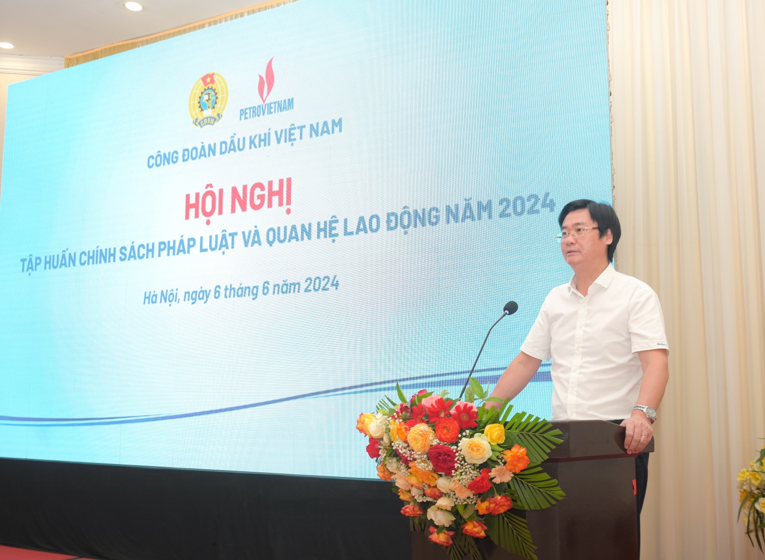 Phó Chủ tịch CĐ DKVN Nguyễn Mạnh Kha phát biểu tại Hội nghị