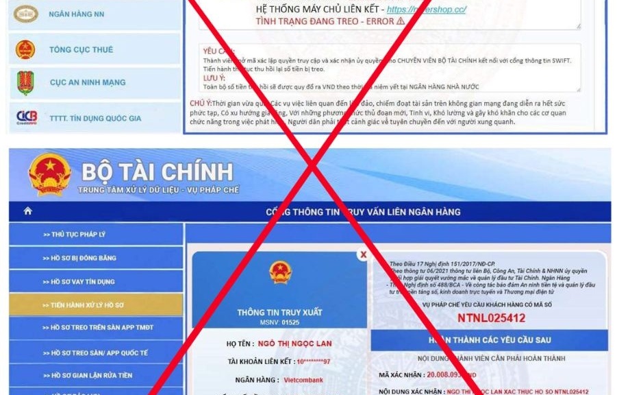 Cảnh báo việc giả mạo con dấu, website của Bộ Tài chính để lừa đảo