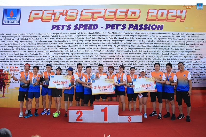 Giải chạy PET’S SPEED 2024 chào mừng 28 năm Ngày thành lập PETROSETCO