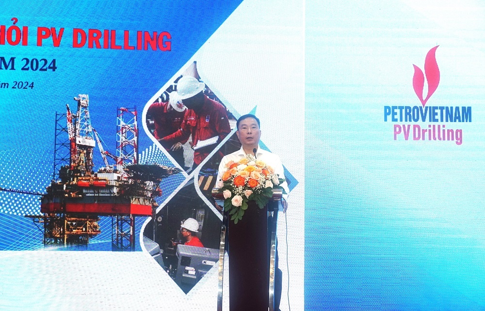 Ông Cao Chí Kiên – Phó phụ trách Ban Công nghệ - An toàn và Môi trường Tập đoàn Dầu khí Việt Nam phát biểu
