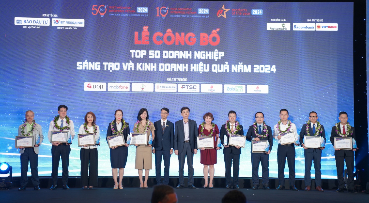 Công bố Top 50 Doanh nghiệp sáng tạo và kinh doanh hiệu quả 2024