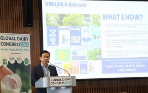 Vinamilk tạo ấn tượng với thương hiệu mới và thông điệp “Để tâm thay đổi” tại Hội nghị sữa toàn cầu 2024