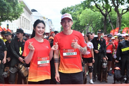 Hoa hậu Ngọc Hân tham gia giải chạy "Vì cộng đồng không ma túy"