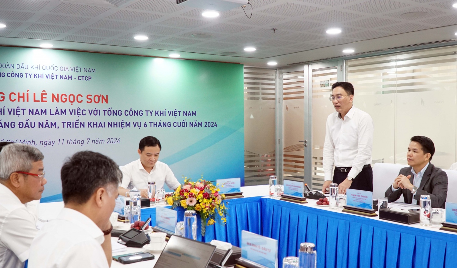Chủ tịch HĐQT PV GAS Nguyễn Thanh Bình báo cáo