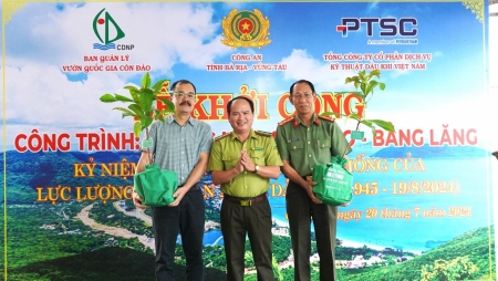PTSC phối hợp khởi công tuyến đường hoa anh đào - bằng lăng tại Vườn Quốc gia Côn Đảo