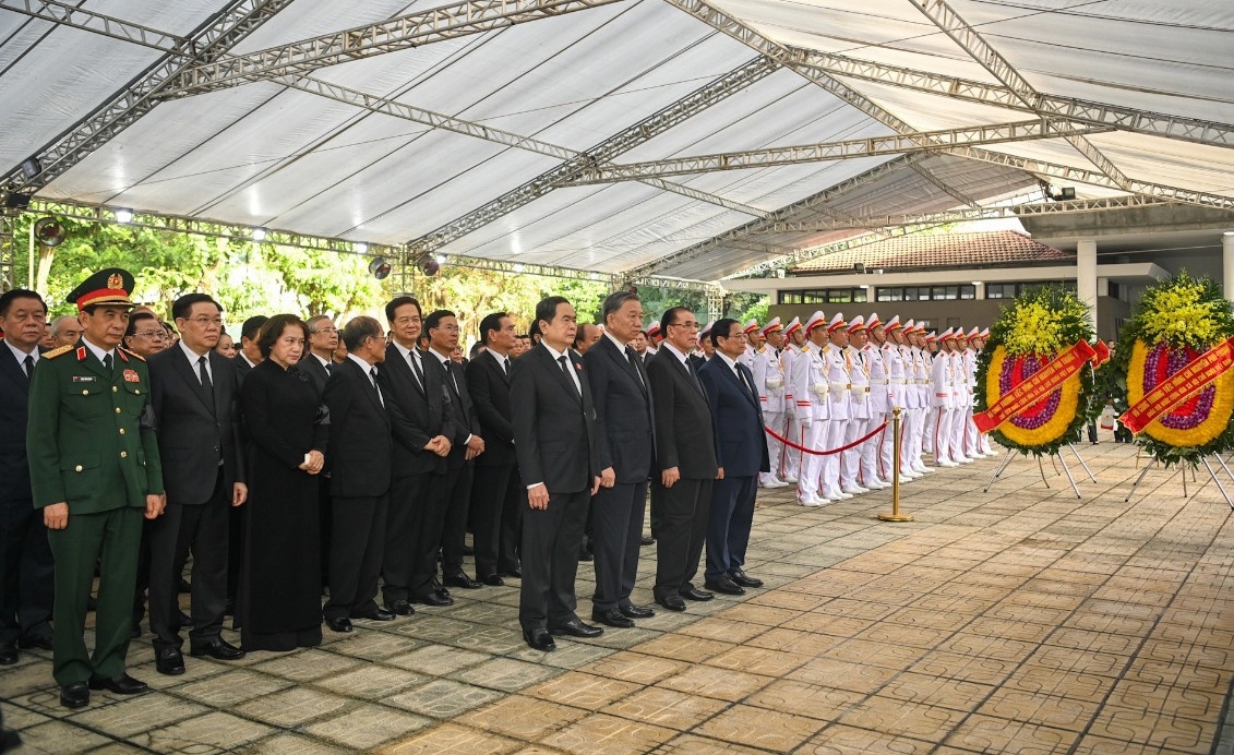 Lãnh đạo Đảng, Nhà nước viếng tang tưởng nhớ Tổng Bí thư Nguyễn Phú Trọng