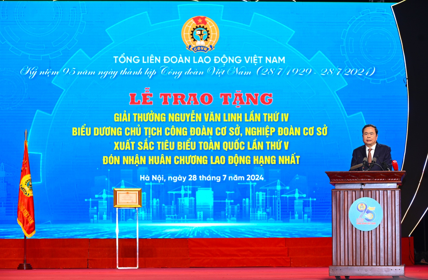 Chủ tịch Quốc hội Trần Thanh Mẫn phát biểu tại buổi lễ