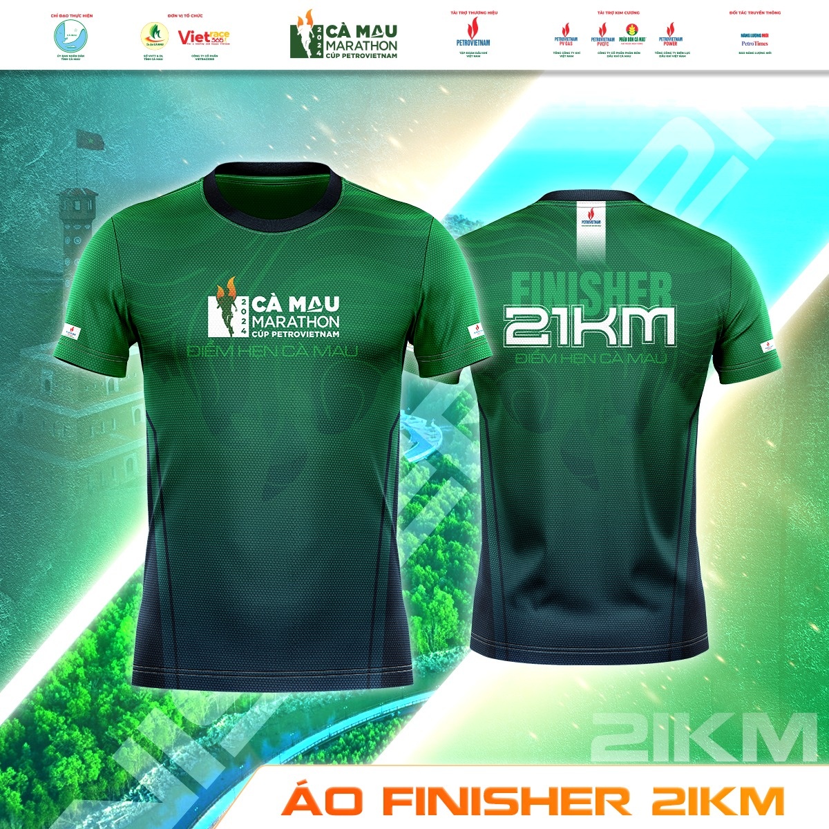 BTC Giải Marathon - Cà Mau 2024 Cúp Petrovietnam công bố mẫu áo Finisher