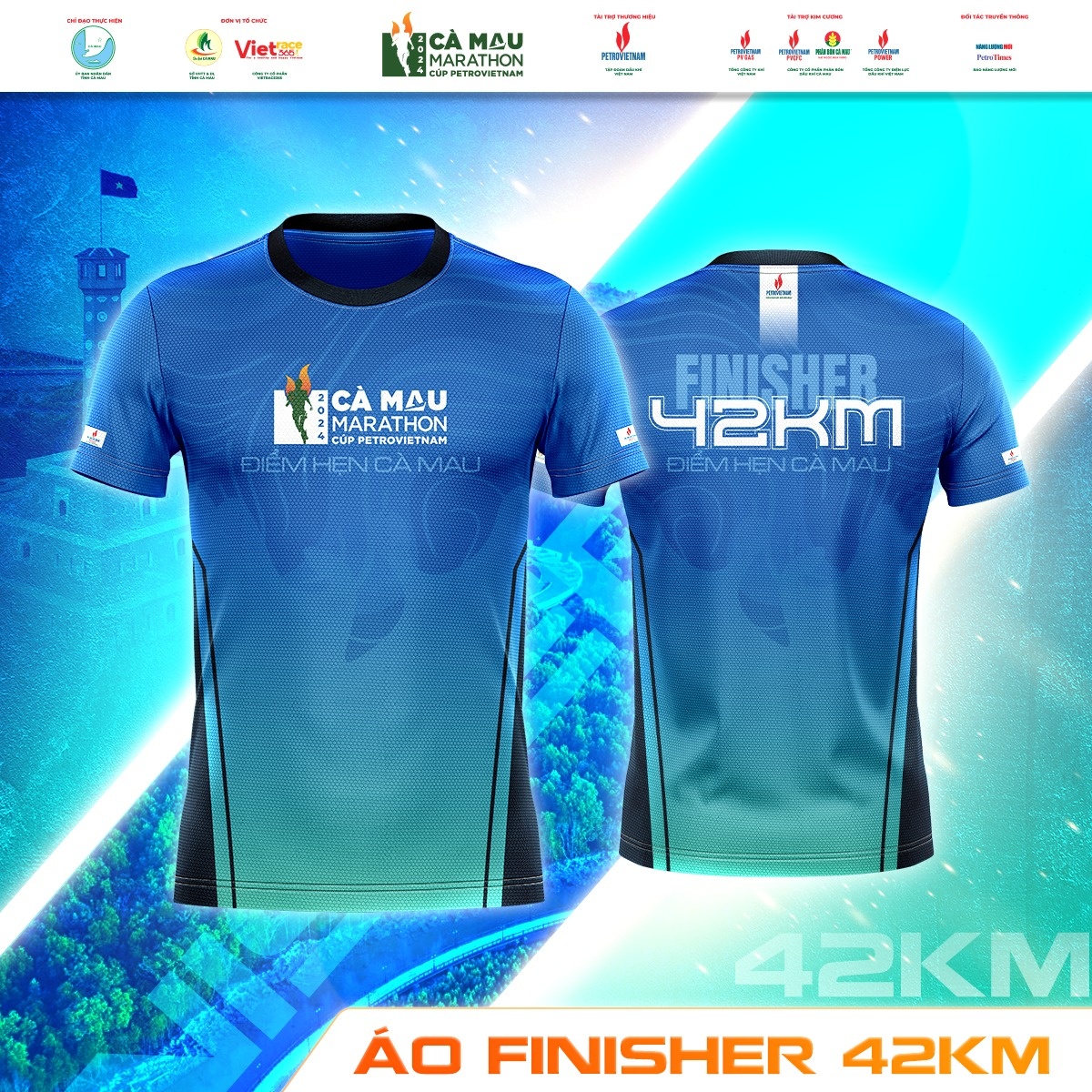 BTC Giải Marathon - Cà Mau 2024 Cúp Petrovietnam công bố mẫu áo Finisher