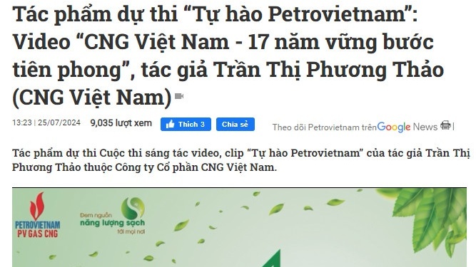 Các đơn vị Dầu khí tích cực hưởng ứng Cuộc thi sáng tác video, clip “Tự hào Petrovietnam”