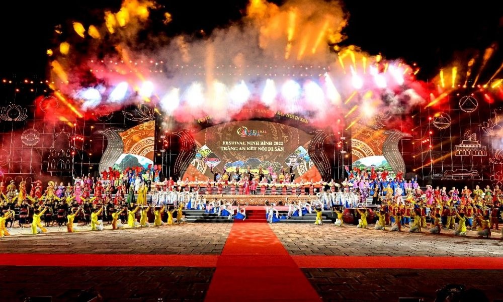 Chương trình nghệ thuật khai mạc Festival Ninh Bình năm 2022. Ảnh: Sở VH&TT