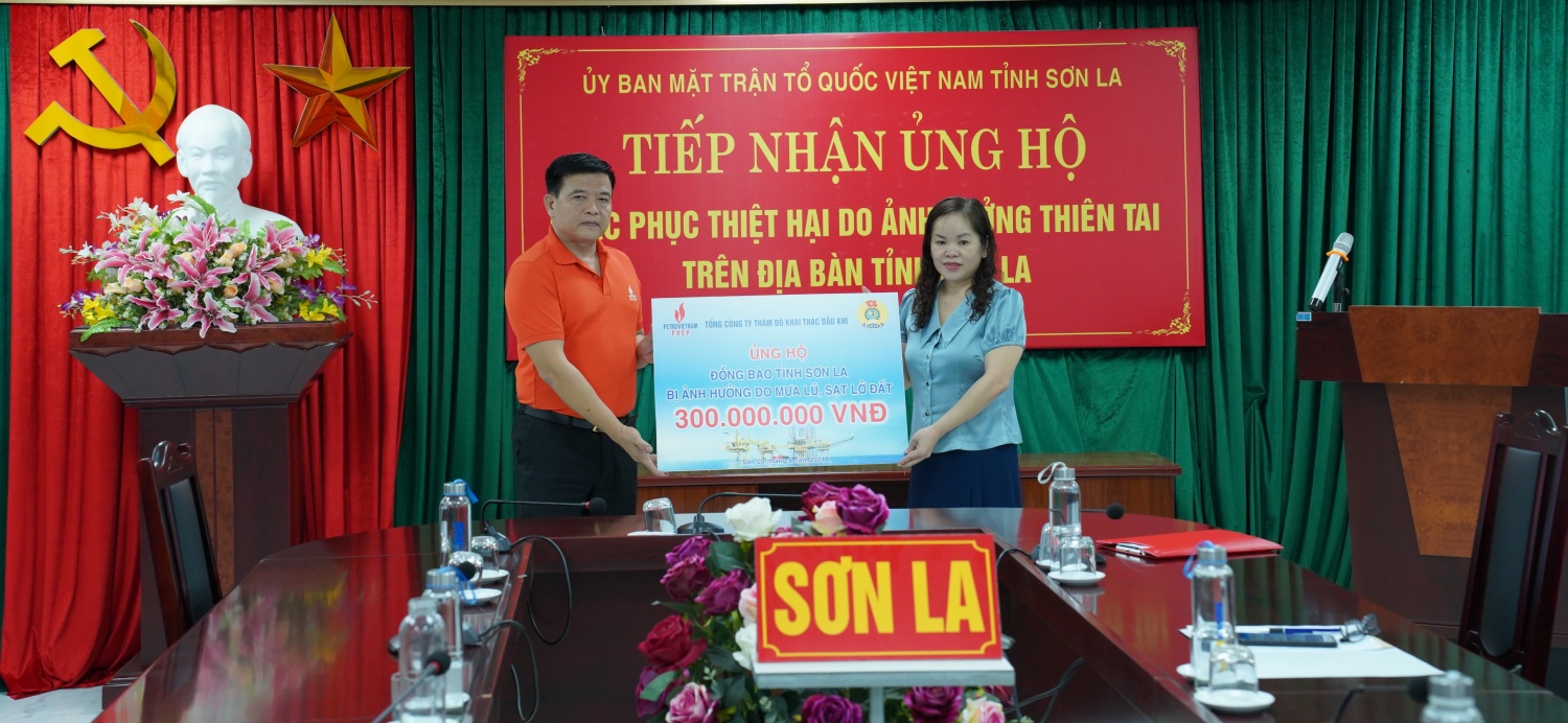 Petrovietnam hỗ trợ tỉnh Sơn La và tỉnh Điện Biên Phủ khắc phục hậu quả mưa lũ