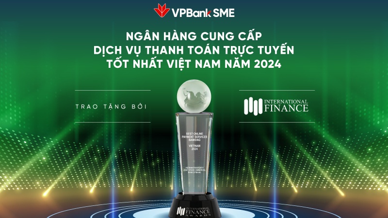 VPBank giành giải thưởng Ngân hàng cung cấp dịch vụ thanh toán trực tuyến tốt nhất tại Việt Nam năm 2024