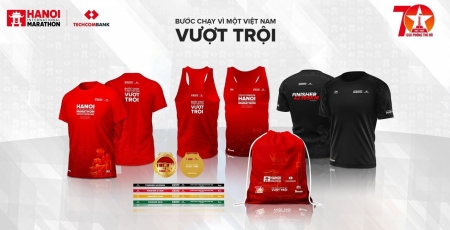 Giải Marathon Quốc tế Hà Nội Techcombank ra mắt bộ vật phẩm phiên bản đặc biệt kỷ niệm 70 năm Giải phóng Thủ đô