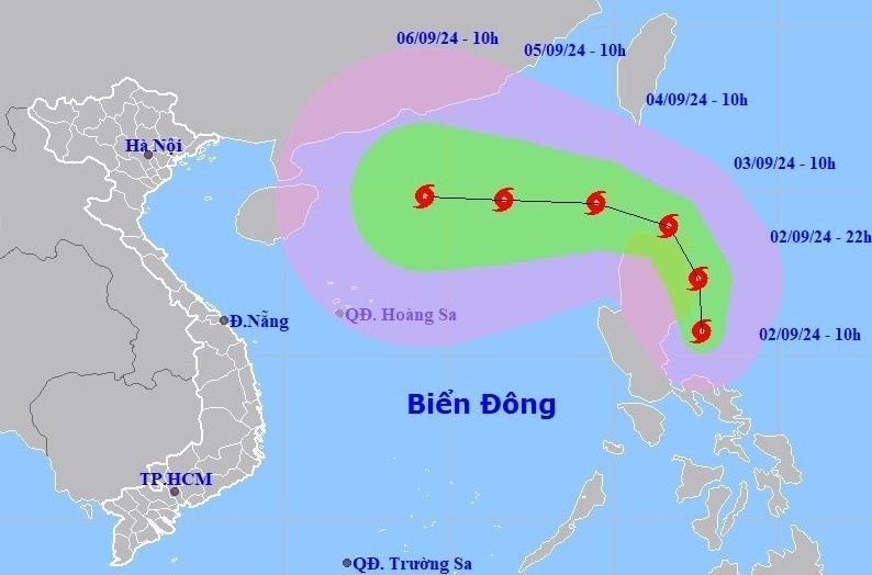 Bão Yagi có thể mạnh cấp 12, giật cấp 15 trên Biển Đông