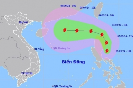 Bão Yagi có thể mạnh cấp 12, giật cấp 15 trên Biển Đông