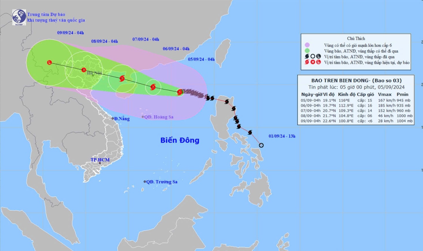 Bão Yagi có thể mạnh lên thành siêu bão trong hôm nay