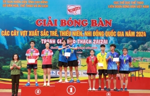 Bóng bàn CAND - T&T nhất toàn đoàn với 14 huy chương vàng giải trẻ quốc gia