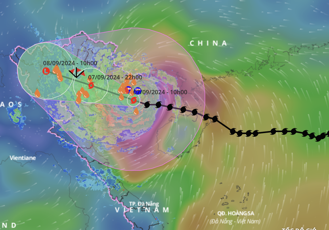 Bão Yagi đổ bộ đất liền theo kịch bản bất lợi nhất