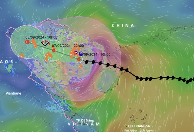 Bão Yagi đổ bộ đất liền theo kịch bản bất lợi nhất