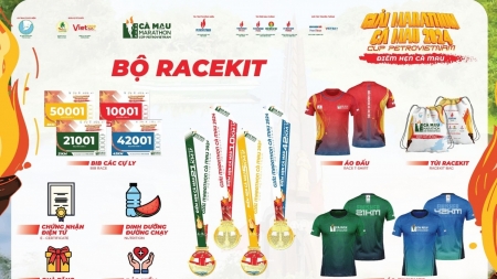 Bộ Race kit chính thức của giải Marathon - Cà Mau 2024 Cúp Petrovietnam