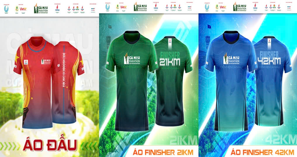 Bộ Race kit chính thức của giải Marathon - Cà Mau 2024 Cúp Petrovietnam