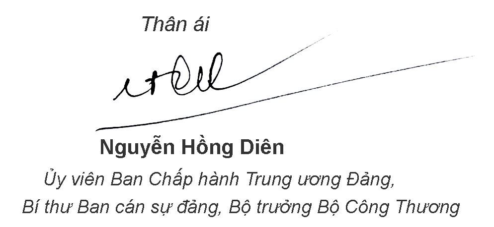 Bộ trưởng Bộ Công Thương Nguyễn Hồng Diên gửi thư chúc mừng kỷ niệm 15 năm thành lập Hội Dầu khí Việt Nam