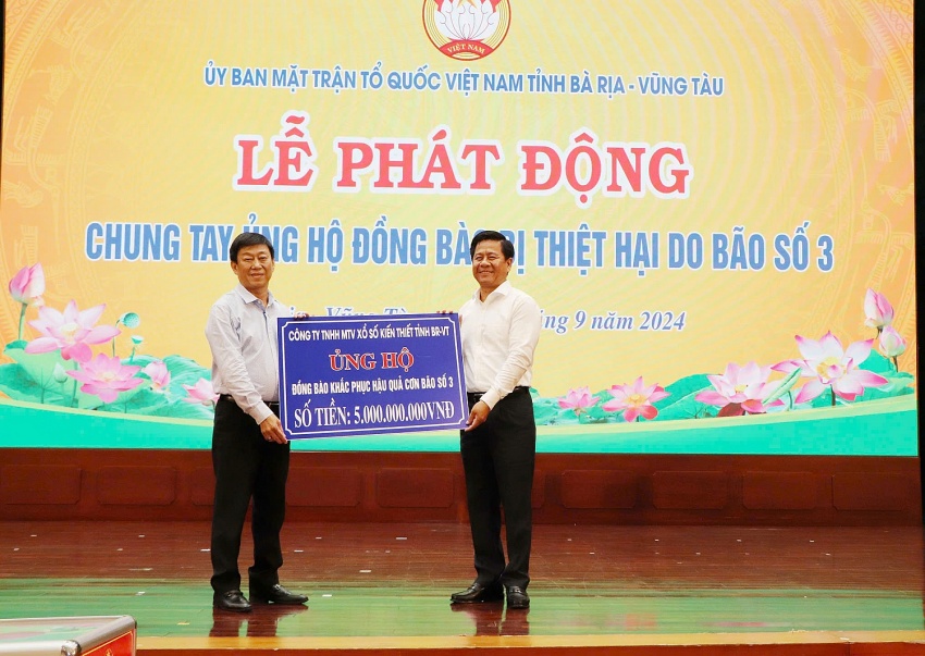 Bà Rịa - Vũng Tàu: Chung tay ủng hộ đồng bào miền Bắc bị thiệt hại do bão số 3