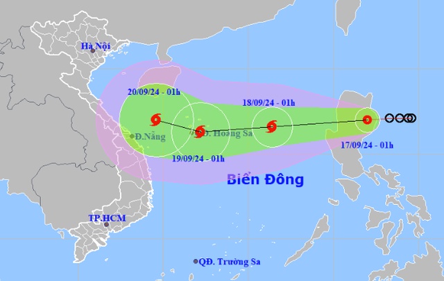 Áp thấp nhiệt đới mạnh lên thành bão số 4 với 2 kịch bản đổ bộ