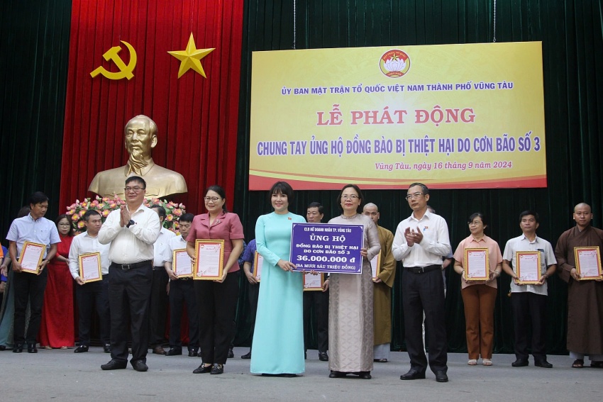 Thành phố Vũng Tàu phát động ủng hộ đồng bào miền Bắc bị ảnh hưởng bởi bão số 3