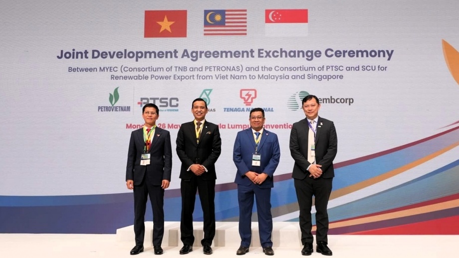 PTSC, MYEC và Sembcorp thiết lập hợp tác chiến lược về điện tái tạo xuyên biên giới