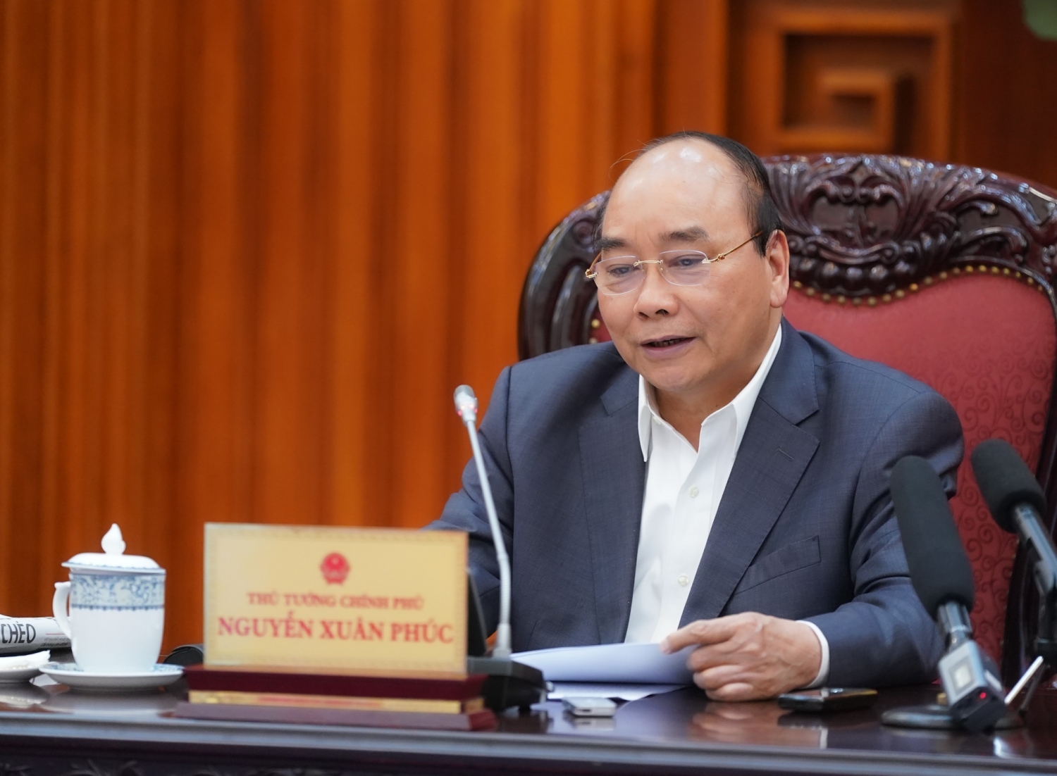 Thủ tướng Nguyễn Xuân Phúc làm việc trực tuyến với tỉnh Sóc Trăng