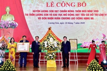 Phó Thủ tướng Trịnh Đình Dũng dự lễ công bố huyện nông thôn mới tại Hòa Bình