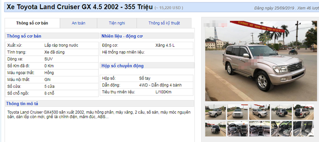 xe sang land cruiser va bmw doi cu ve gia duoi 400 trieu dong nhu xe co