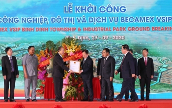 Phó Thủ tướng Trương Hòa Bình dự lễ khởi công Khu công nghiệp-đô thị-dịch vụ Becamex VSIP Bình Định