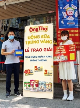 Sữa đặc Ông Thọ mừng sinh nhật 45 năm với cơn mưa vàng đã đến với nhiều khách hàng may mắn