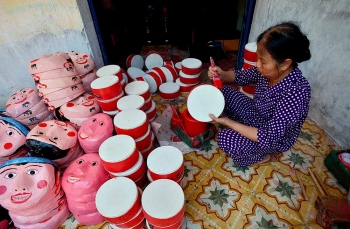 Làng nghề làm trống vào vụ Trung thu