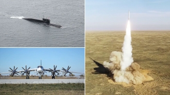 Video bộ ba hạt nhân của Nga khoe uy lực tấn công "sấm sét"