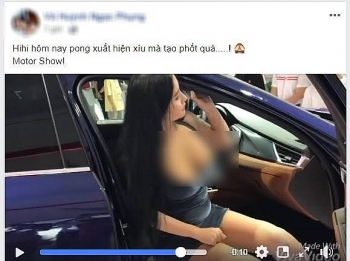 Sao Việt ngày 24/10: Người mẫu Võ Huỳnh Ngọc Phụng bị nghi cố tình lộ ngực ở Vietnam Motor Show 2019
