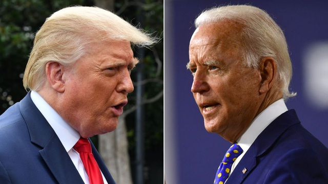 Tổng thống Donald Trump (trái) và ứng viên tổng thống Dân chủ Joe Biden (Ảnh: Getty)