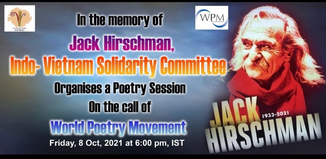 Poster sự kiện tưởng niệm nhà thơ Mỹ Jack Hirschman
