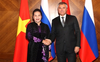 Chủ tịch QH Nguyễn Thị Kim Ngân dự, phát biểu tại phiên họp toàn thể Hội đồng Liên bang Nga