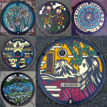 [Chùm ảnh] Nghệ thuật trang trí nắp cống trên đường phố Nhật Bản