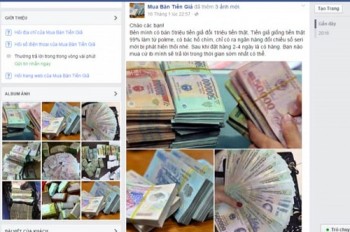 Công an điều tra việc mua bán tiền giả qua facebook