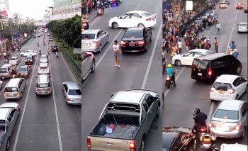 [VIDEO] Khi ngáo đá làm loạn đường phố Thái Lan