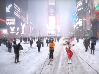 [VIDEO] Trượt tuyết giữa lòng New York