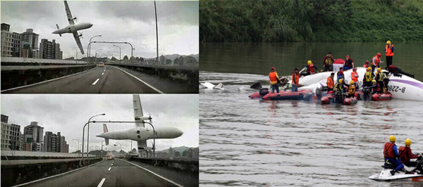 [VIDEO] Khoảnh khắc chiếc máy bay chở 58 người lao xuống sông ở Đài Bắc