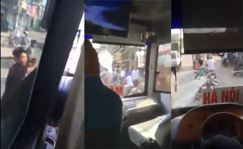 [VIDEO] Côn đồ manh động chặn đầu, đập vỡ kính xe khách