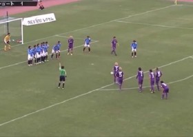 [VIDEO] Kiểu đá phạt "một đoàn tàu" siêu dị của đội bóng Nhật Bản