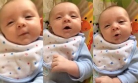 [VIDEO] Em bé 7 tuần tuổi nói “Hello” với mẹ vô cùng đáng yêu